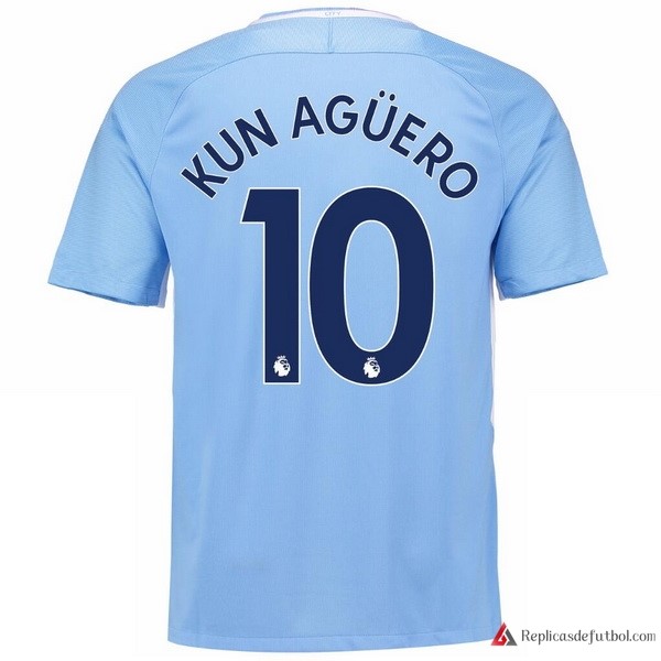 Camiseta Manchester City Primera equipación Kun Aguero 2017-2018